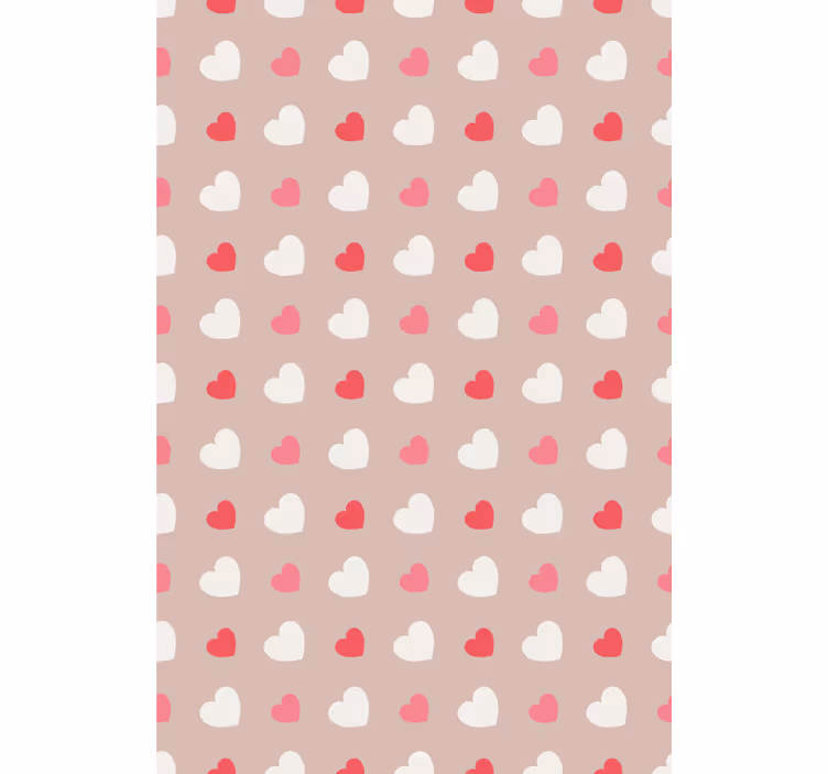 Store enrouleur motif coeur rose et blanc - TenStickers