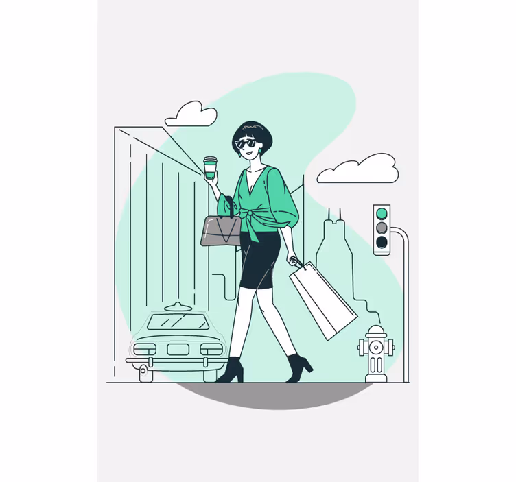 Store enrouleur phrase vie urbaine élégante - TenStickers
