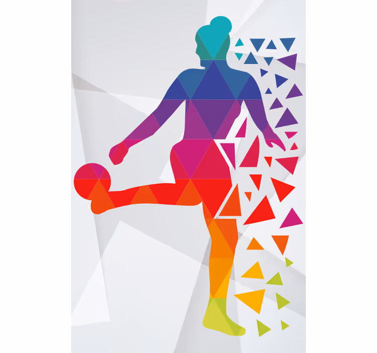 Store enrouleur sport joueur de football géométrique - TenStickers