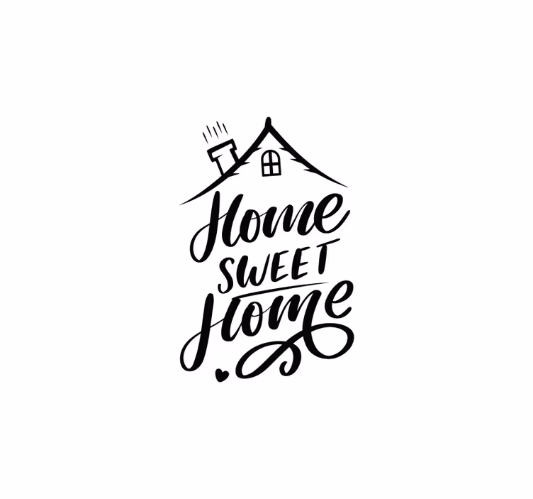 Stores pour couples Texte noir sweet home - TenStickers