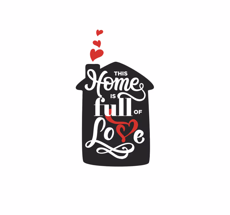Store enrouleur romantique maison pleine de signe d'amour - TenStickers