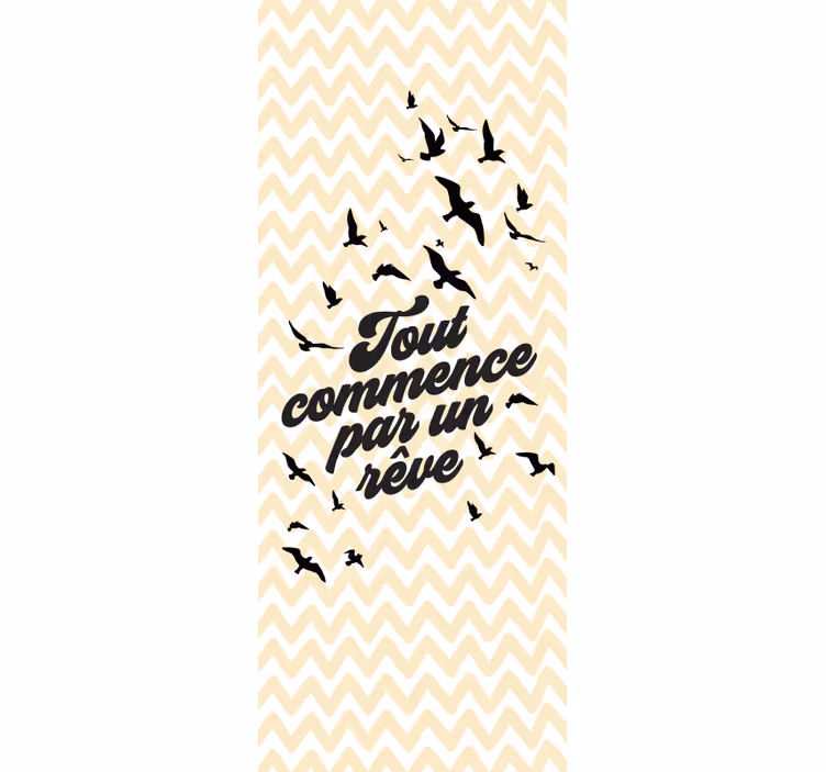 Store enrouleur phrase tout commence par un rêve - TenStickers