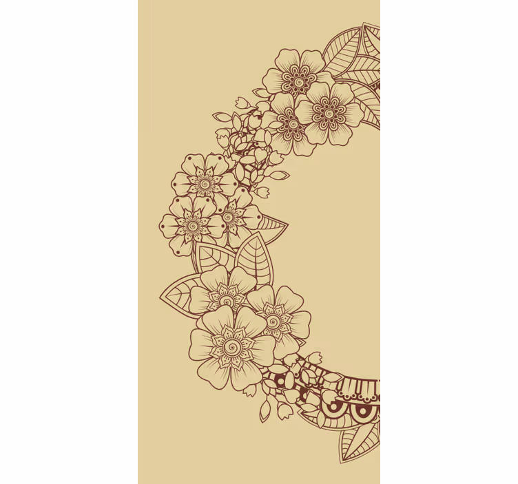 Store enrouleur fleur conception de contour floral - TenStickers