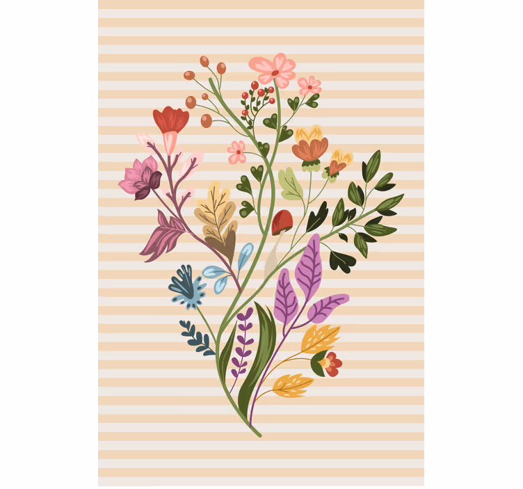 Store enrouleur fleurs et plantes composition florale - TenStickers
