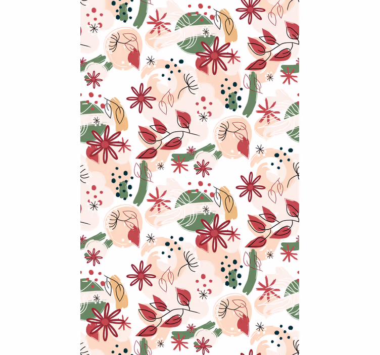Store enrouleur fleurs et plantes motif floral abstrait - TenStickers