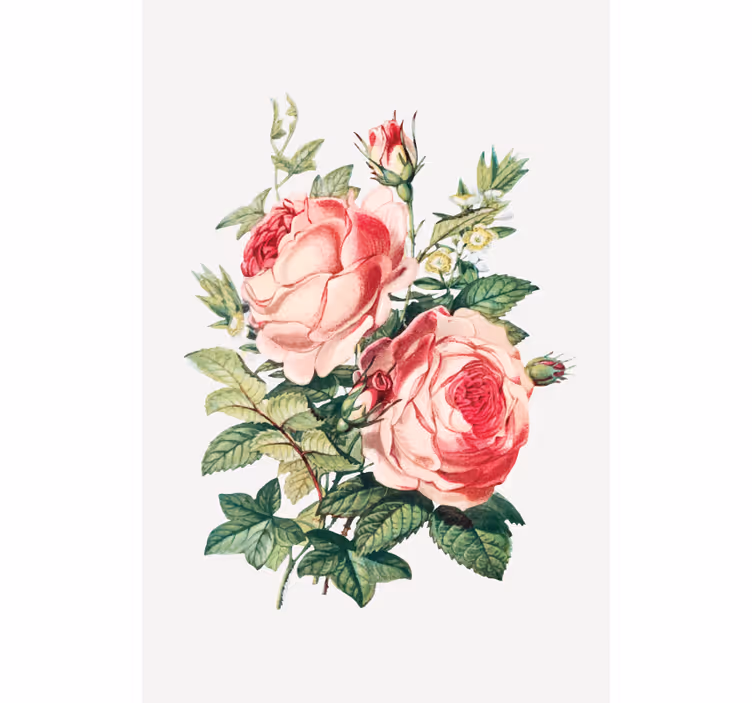 Store enrouleur fleurs et plantes roses romantiques - TenStickers