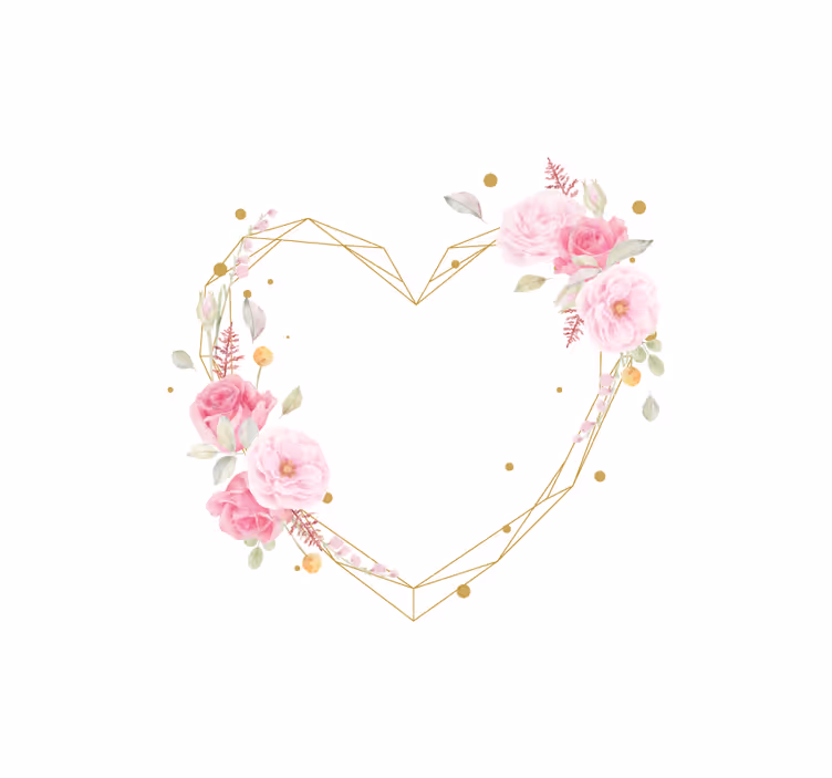 Store enrouleur fleur arrangement de coeur - TenStickers