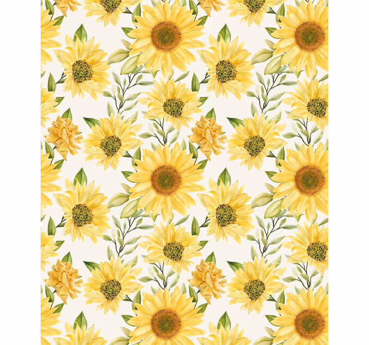 Store enrouleur fleurs et plantes arrangement tournesols - TenStickers