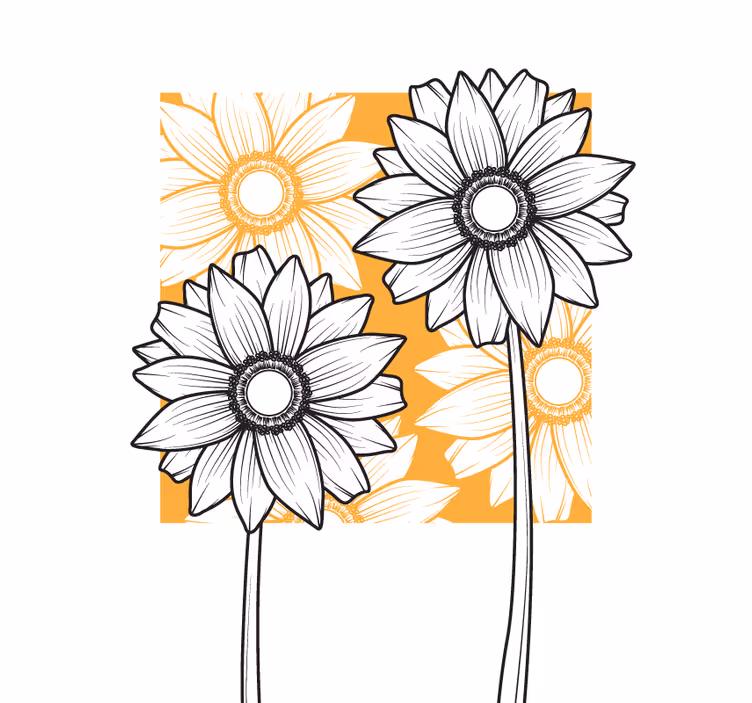 Store enrouleur fleurs et plantes Élément floral opulent - TenStickers