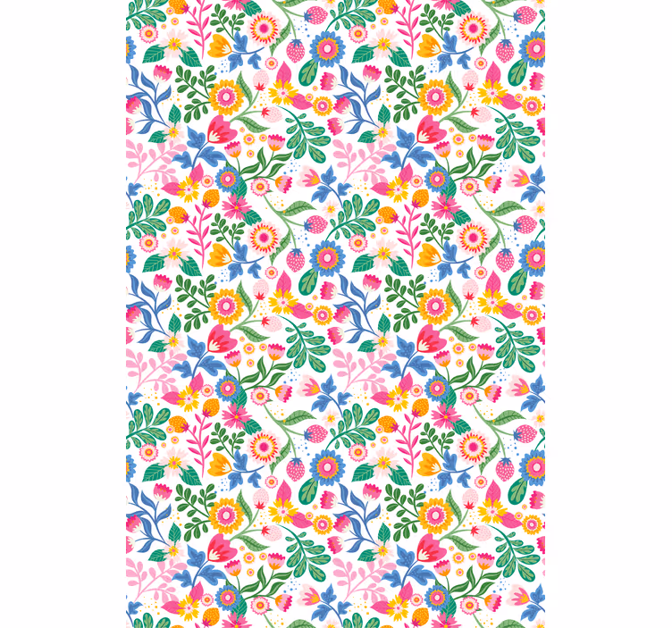 Store enrouleur fleurs et plantes motif botanique vibrant - TenStickers