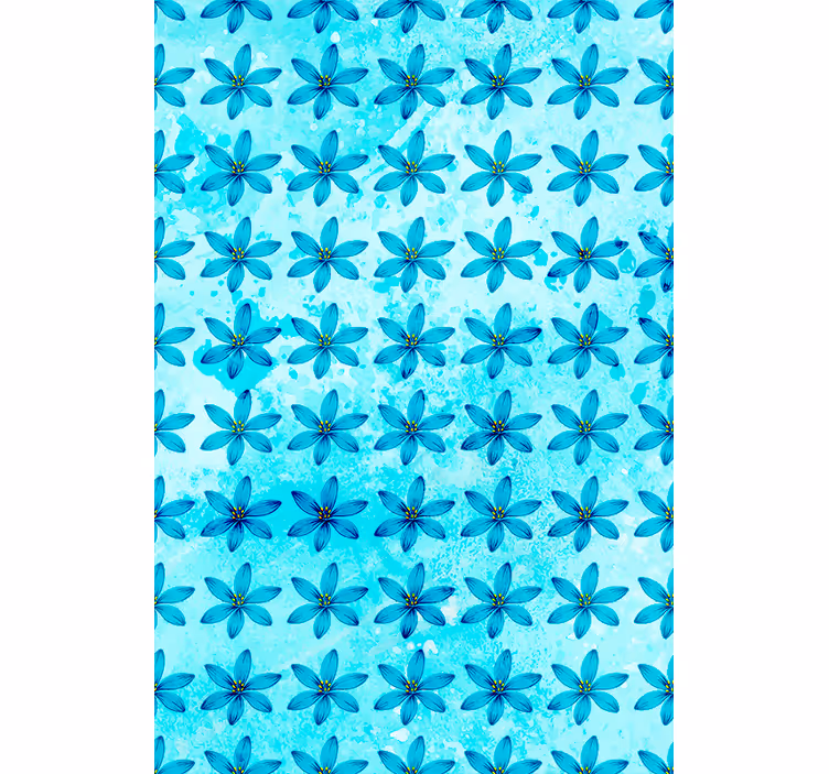 Store enrouleur fleurs et plantes belles fleurs bleues - TenStickers