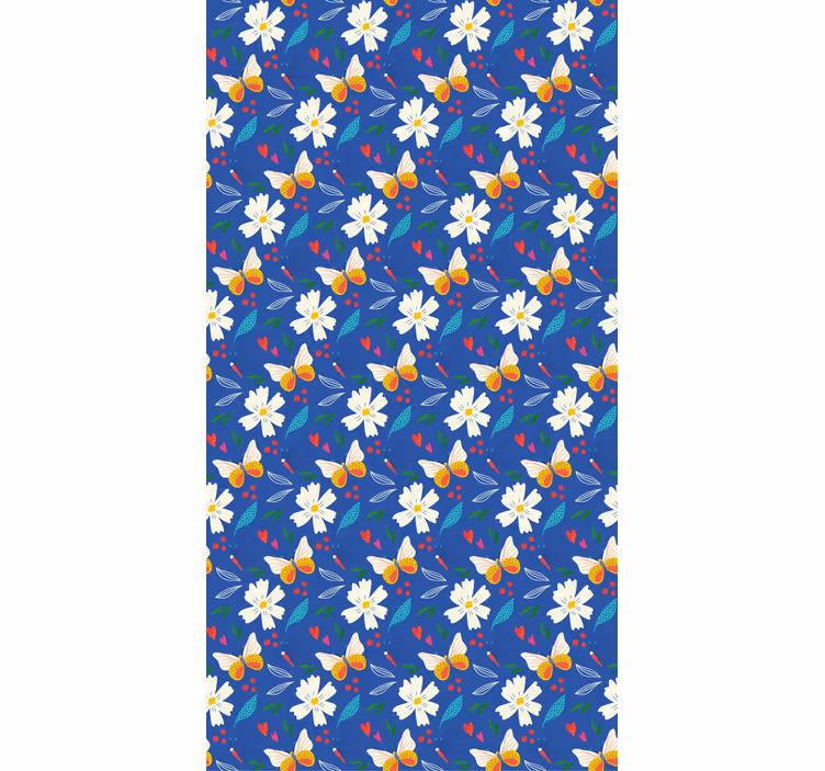Store enrouleur fleurs et plantes marguerites et papillons - TenStickers