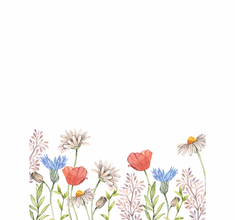 Store enrouleur fleurs et plantes design prairie florale - TenStickers