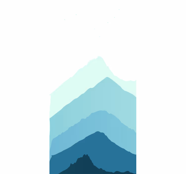 Store enrouleur original couches de silhouette de montagne - TenStickers