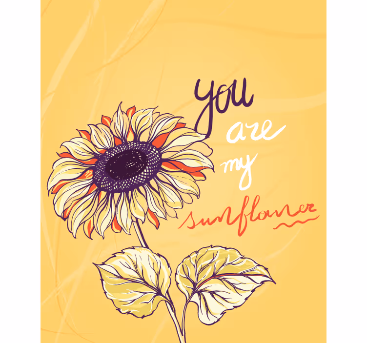 Store enrouleur fleurs et plantes tu es mon tournesol - TenStickers