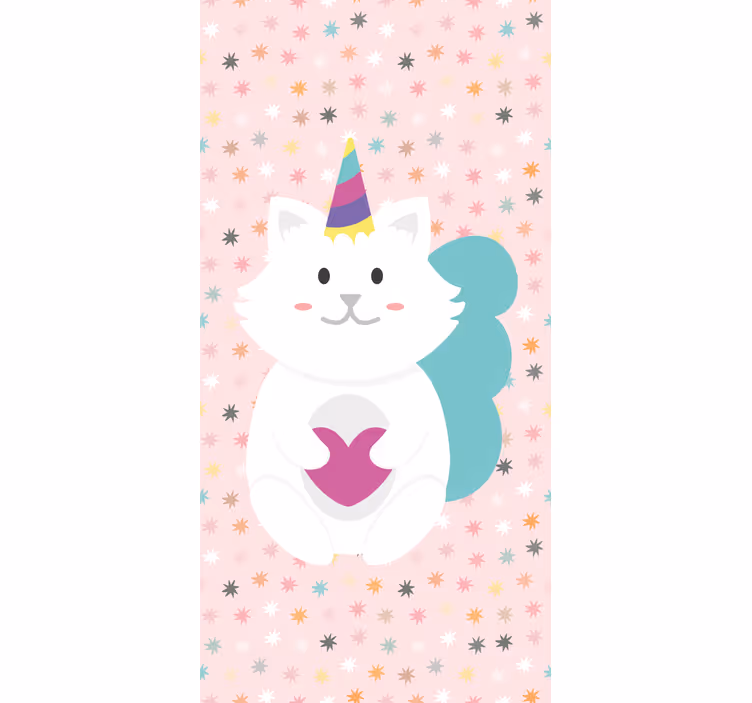 Store enrouleur animaux chat blanc mignon - TenStickers