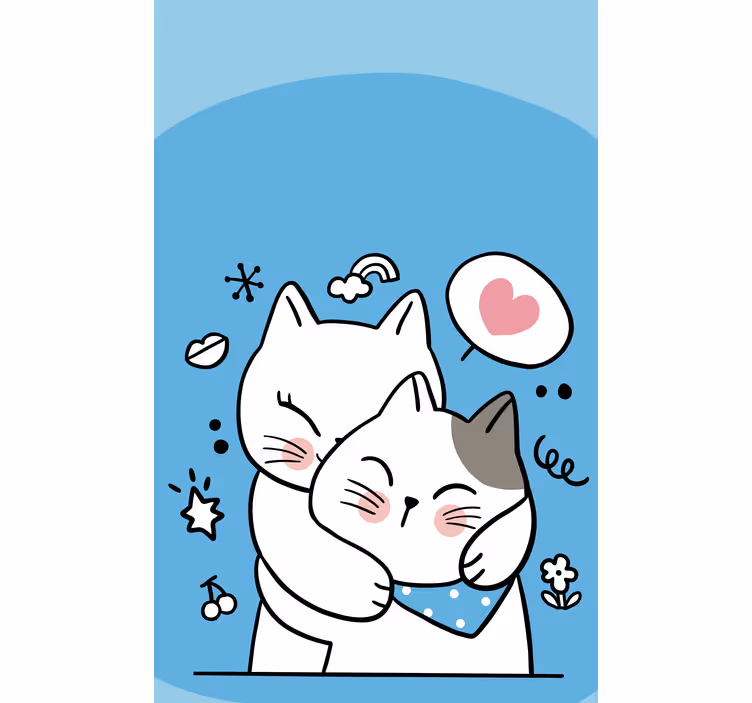Store enrouleur animaux câlin de chat mignon - TenStickers