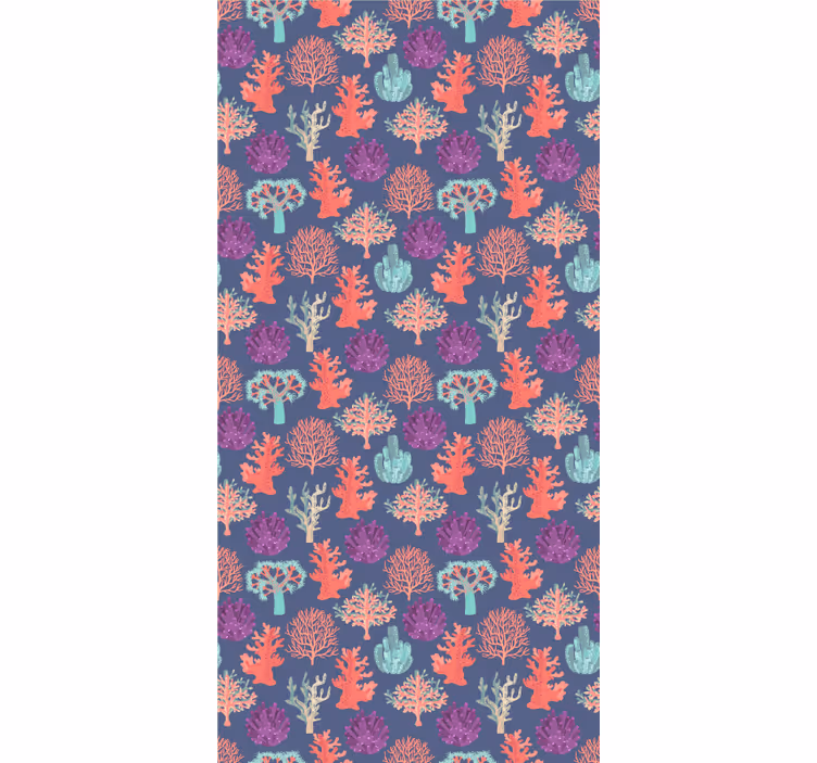 Store enrouleur fleurs et plantes motifs de corail colorés - TenStickers