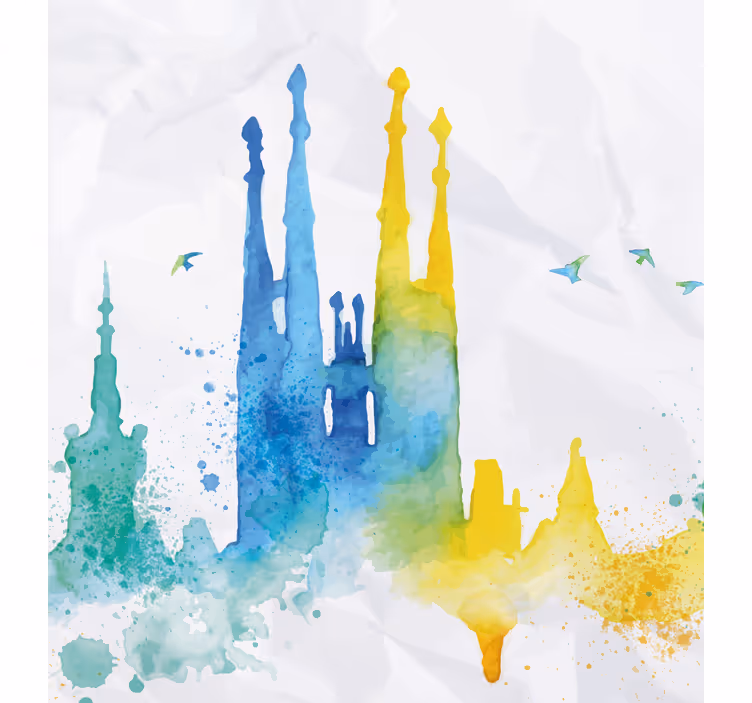 Store enrouleur autres aquarelle sainte famille - TenStickers