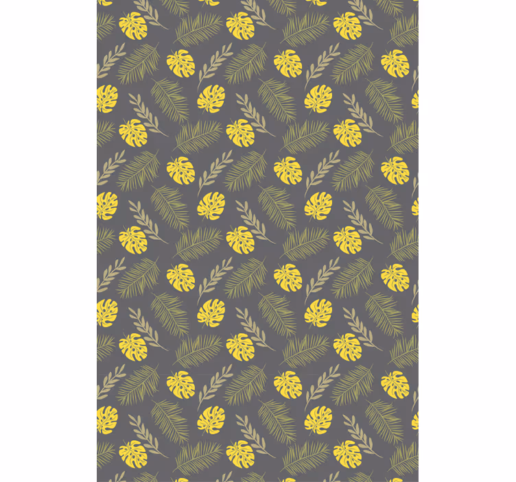 Store enrouleur fleurs et plantes motif de feuille tropicale - TenStickers