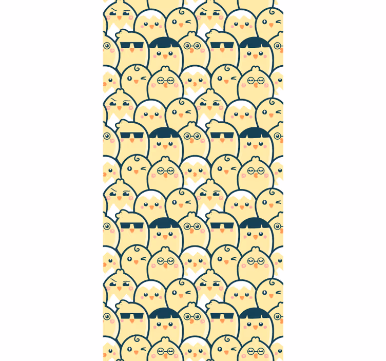 Store enrouleur animaux visages de poussins mignons - TenStickers