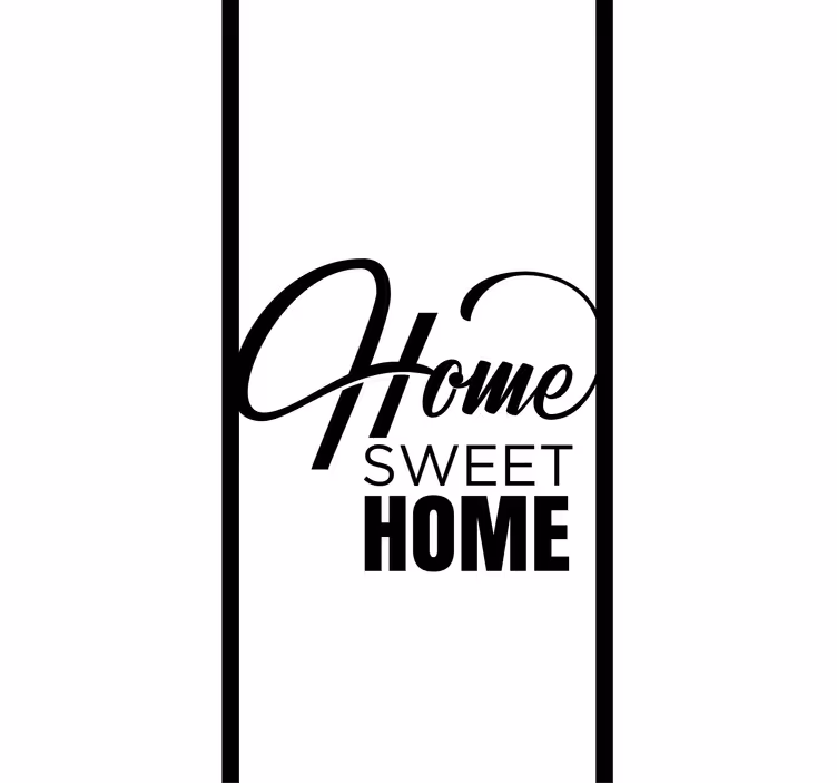 Store enrouleur phrase douce maison en noir et blanc - TenStickers