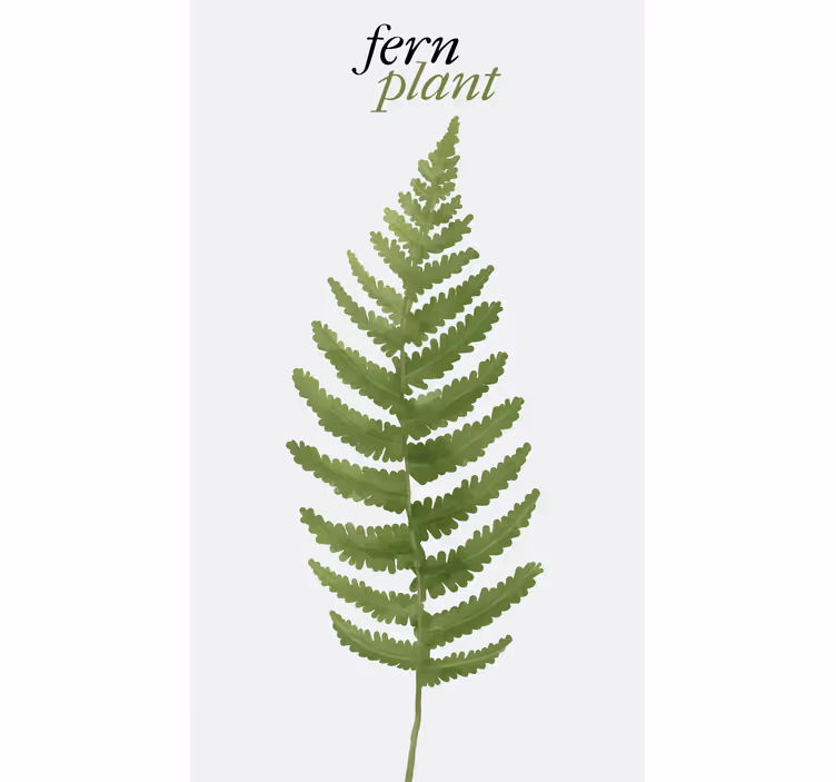 Store enrouleur fleurs et plantes plante verte fougère - TenStickers