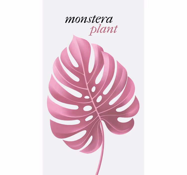 Store enrouleur fleurs et plantes plante monstera rose - TenStickers