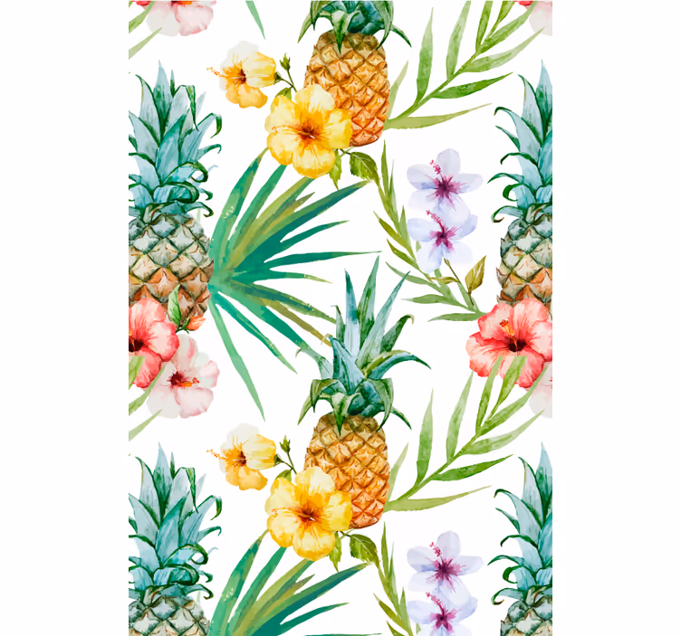 Stores enrouleur cuisine fruits et légumes Ananas peint - TenStickers