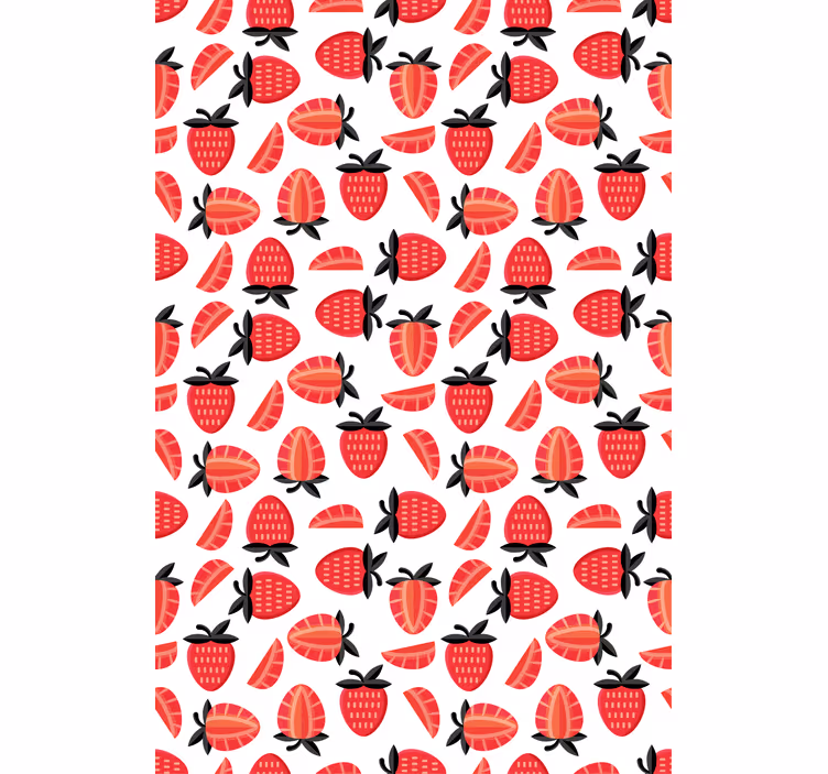 Store enrouleur fruits et légumes motif de tranche de fraise - TenStickers