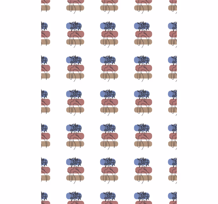 Store enrouleur fleur conception géométrique de femme - TenStickers