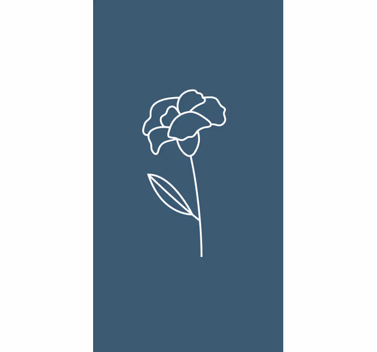 Store enrouleur fleurs et plantes contour unique - TenStickers