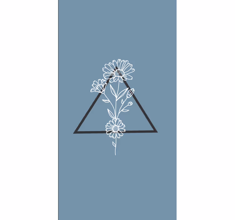 Store enrouleur fleurs et plantes motif triangulaire élégant - TenStickers