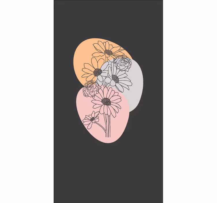 Store enrouleur fleurs et plantes motifs abstraits - TenStickers