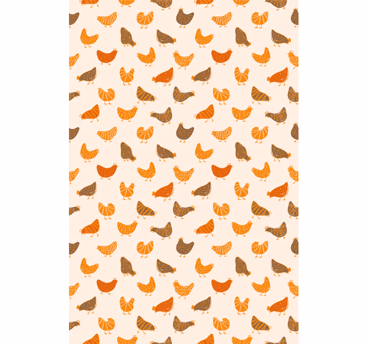 Store enrouleur cuisine oiseau orange et marron - TenStickers