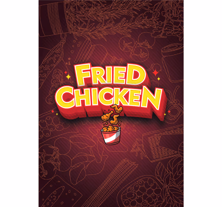 Store enrouleur phrase délice de poulet frit - TenStickers