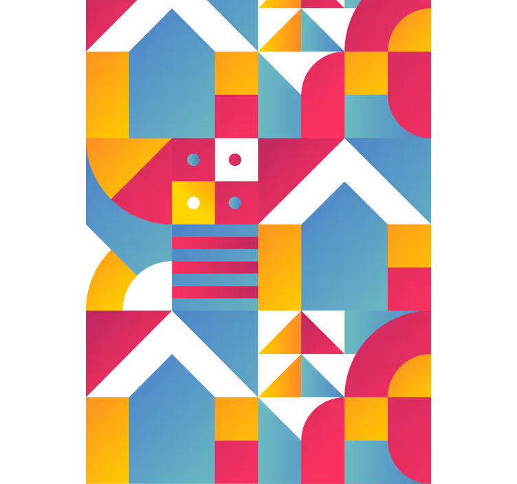 Store enrouleur moderne motifs géométriques urbains - TenStickers