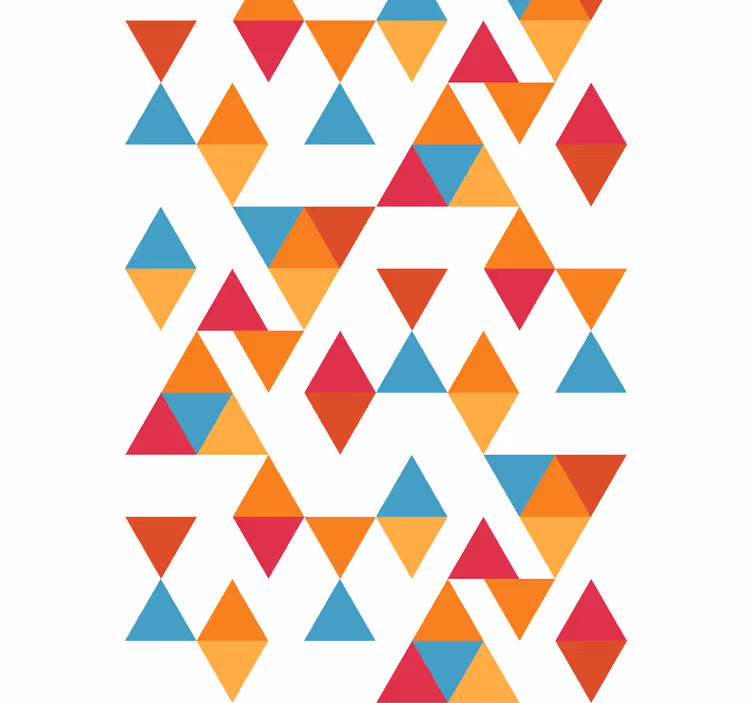 Store enrouleur moderne triangle géométrique coloré - TenStickers