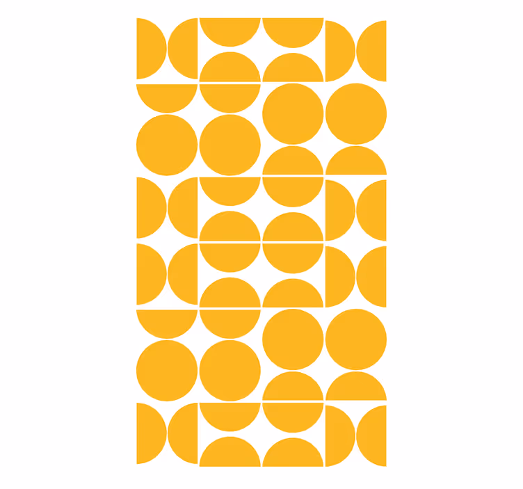 Store enrouleur moderne cercles jaunes superposés - TenStickers