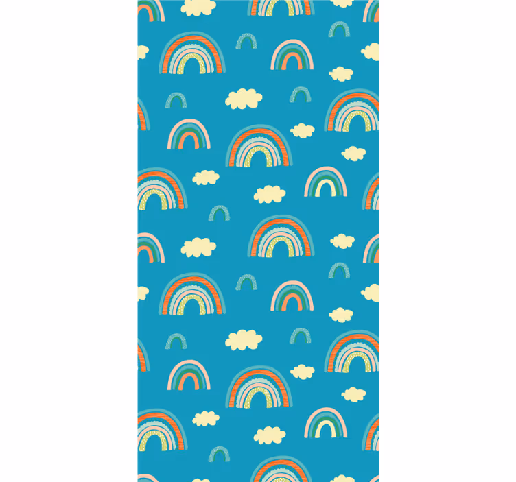 Store enrouleur chambre enfant motif arc-en-ciel vivant - TenStickers