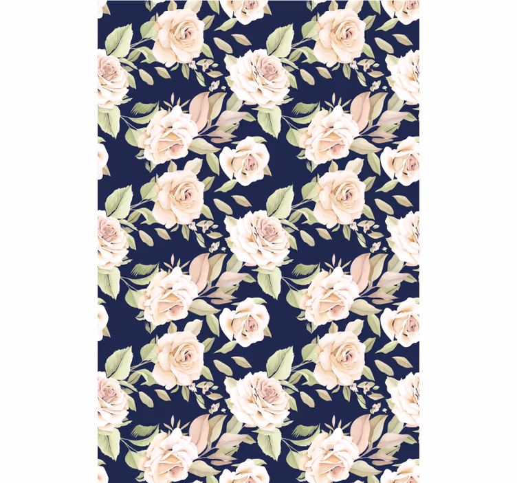 Store enrouleur fleurs et plantes motif rose floral - TenStickers