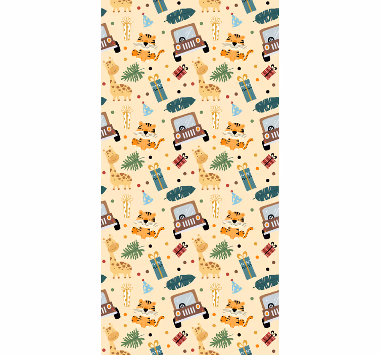 Store enrouleur chambre enfant aventures safari - TenStickers