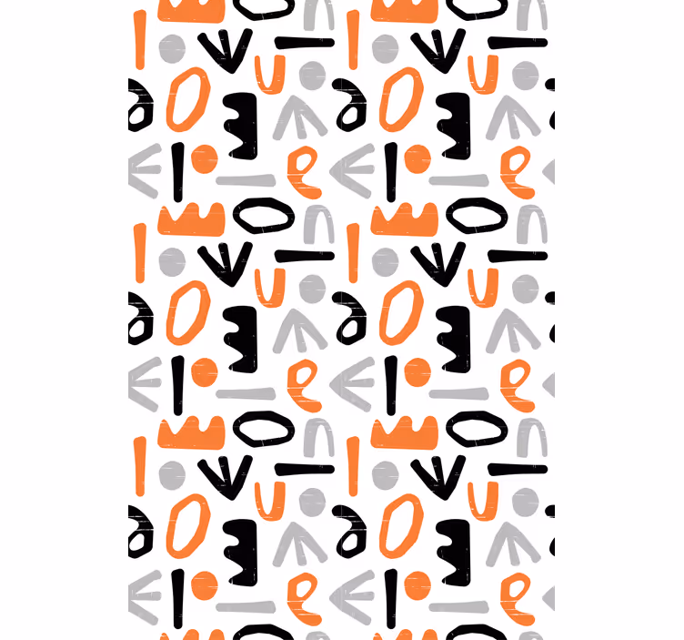 Store enrouleur phrase lettres géométriques - TenStickers