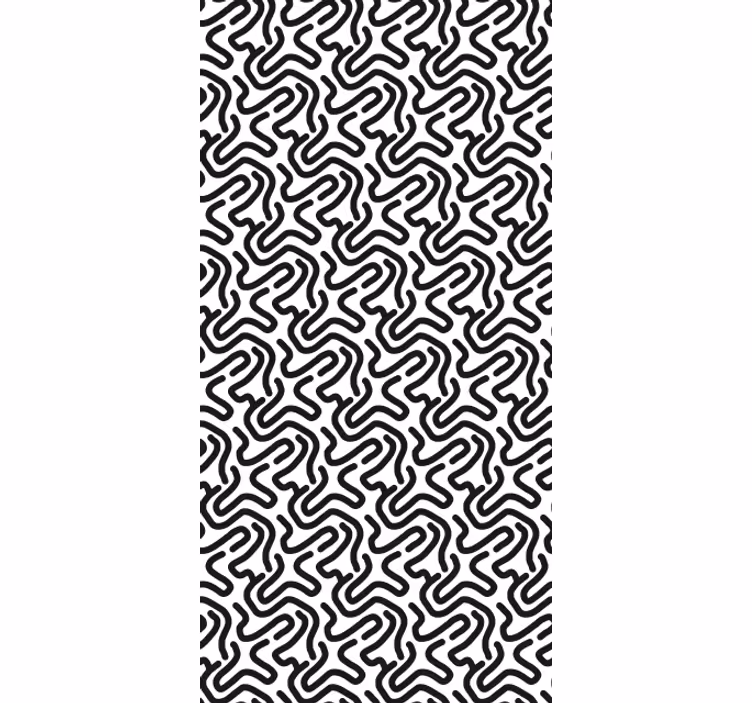 Store enrouleur textures et motifs lignes courbes abstraites - TenStickers