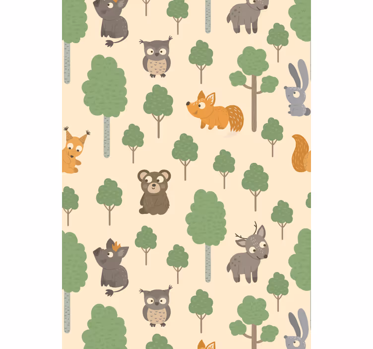 Store enrouleur chambre enfant bébés créatures de la forêt - TenStickers