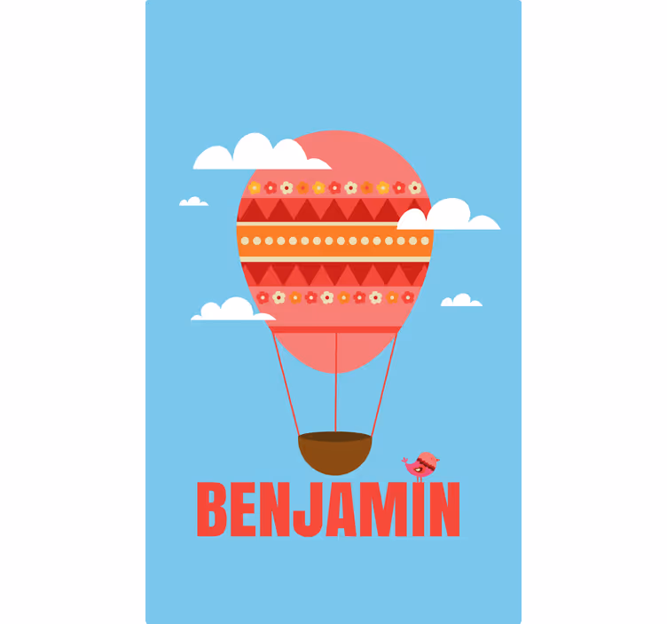 Store enrouleur chambre enfant montgolfière prénom - TenStickers