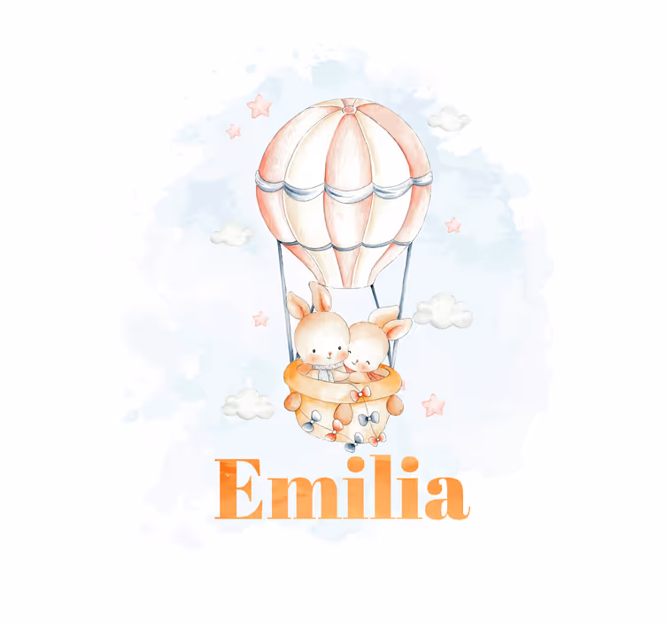 Stores avec des dessins Ballon pastel avec des animaux doux - TenStickers
