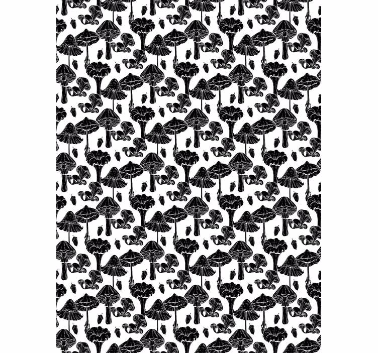 Store enrouleur fleurs et plantes motif champignon - TenStickers