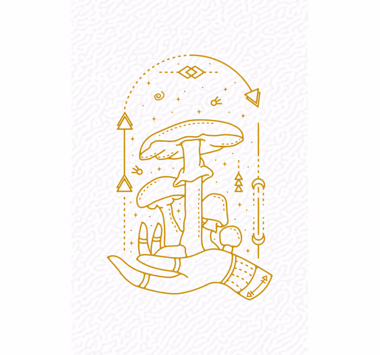 Store enrouleur fleurs et plantes main de champignon - TenStickers