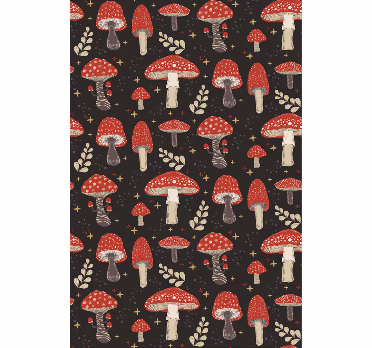Store enrouleur cuisine Modèle de champignons - TenStickers